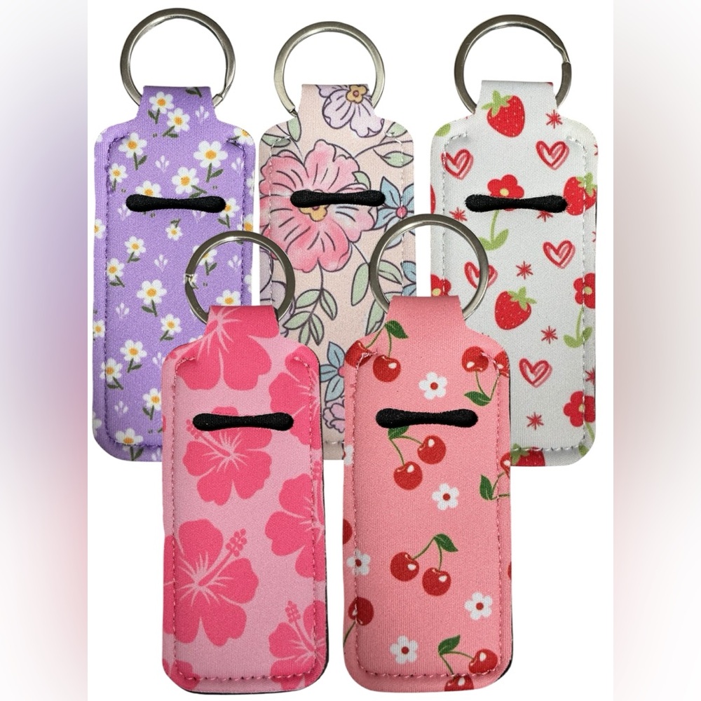 Lip Balm/Chapstick Keychain Holder - set of 5
